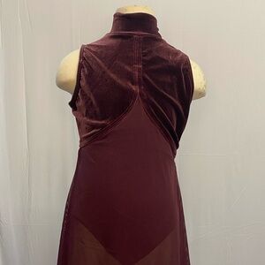 Balera Maroon Velvet girls dance costume